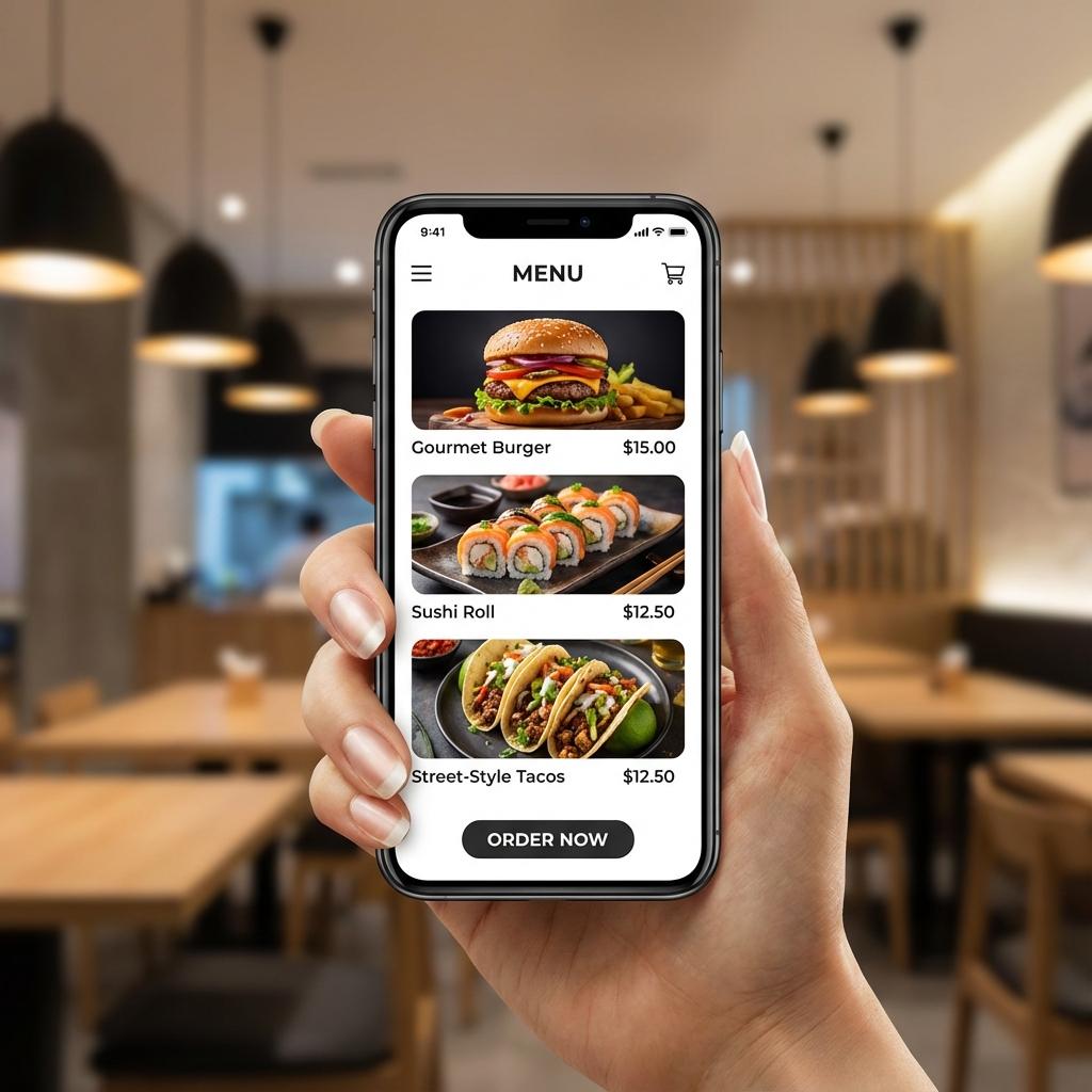 Menú digital limpio